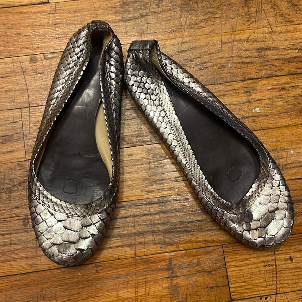 Python Lanvin ballet flats
